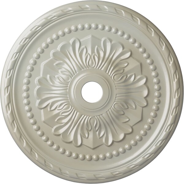 Ekena Millwork Palmetto Ceiling Medallion (Fits Canopies up to 7 5/8"), 31 1/2"OD x 3 5/8"ID x 1 3/4"P, Flash Blue CM31PMFBS - main